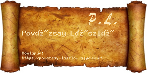Povázsay László névjegykártya