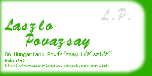 laszlo povazsay business card